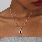 Green Halo Necklace