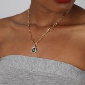 Green Halo Necklace