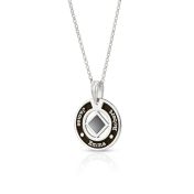 Halo Name Necklace With Nano Bible [Sterling Silver]