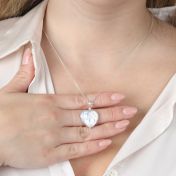 Heart of Pearl Necklace - Sterling Silver