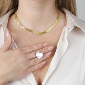 Heart of Pearl Necklace - 18K Gold Vermeil