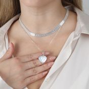 Heart of Pearl Necklace - Sterling Silver