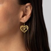 Ties of Heart Map Earrings [18K Gold Vermeil]