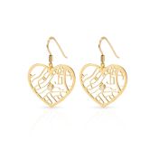 Ties of Heart Map Earrings [18K Gold Vermeil]