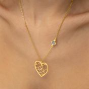 Ties of Heart Map Necklace with Nano Bible [18K Gold Vermeil]