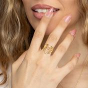 Ties of Heart Map Ring [18K Gold Plated]