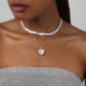 Heart of Pearl Necklace - Sterling Silver
