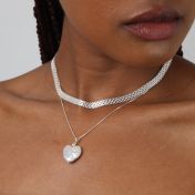 Heart of Pearl Necklace - Sterling Silver