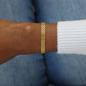 Herringbone Bracelet - 18k Gold Plated