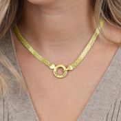 Family Circle Name Necklace [18K Gold Plated]