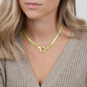 Family Circle Name Necklace [18K Gold Plated]