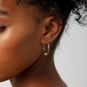 Ball Hoop Earrings [Twisted]