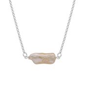 Precious Baroque Pearl Necklace [Sterling Silver]