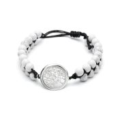 Howlite Map Bracelet [Sterling Silver]