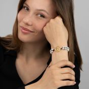 Howlite Map Bracelet [14 Karat Gold]
