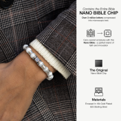 Howlite Women Name Bracelet With Nano Bible [Sterling Silver]