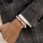 Howlite Women Name Bracelet With Nano Bible [Sterling Silver]