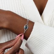 Paperclip Style Hypnos Evil Eye Bracelet