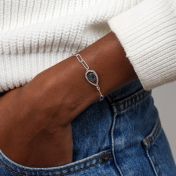 Paperclip Style Hypnos Evil Eye Bracelet