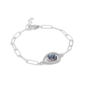 Paperclip Style Hypnos Evil Eye Bracelet