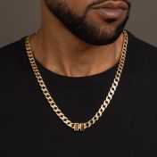Iced Cuban Link Chain with Names - 18K Gold Plated
