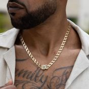 Iced Cuban Link Chain with Names - 18K Gold Plated