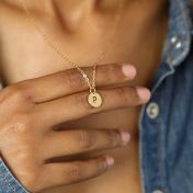 Classic Round Initial Necklace [18k Gold Plated]