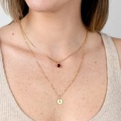 Classic Round Initial Necklace [18k Gold Plated]