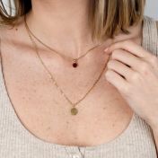 Classic Round Initial Necklace [18k Gold Plated]