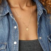 Classic Round Initial Necklace [18k Gold Plated]