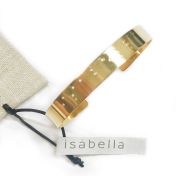 Thin Inspiration Braille Cuff - Gold Plated
