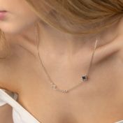 Italic Name Necklace with Nano Bible [Sterling Silver]