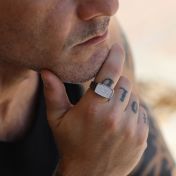 Joshua Signet Men Ring - Sterling Silver
