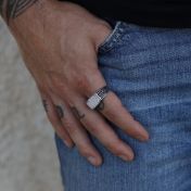 Joshua Signet Men Ring - Sterling Silver