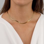 Katherine Herringbone Necklace [18K Gold Vermeil]