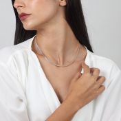 Katherine Herringbone Necklace [Sterling Silver]