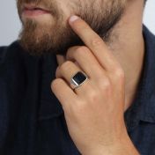 King's Gem Men Ring - Sterling Silver