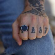 Kingsnake Onyx Men Ring - Sterling Silver