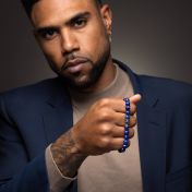 Lapis Lazuli Men Bracelet with Nano Bible 