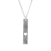 I Love You in Braille Necklace - Sterling Silver [Tactile Writing]