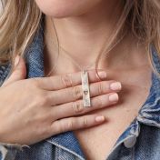 I Love You in Braille Necklace - Silver Plated [Tactile Writing]