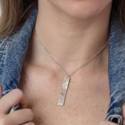I Love You in Braille Necklace - Silver Plated [Tactile Writing]