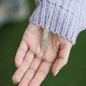 I Love You in Braille Necklace - Silver Plated [Tactile Writing]