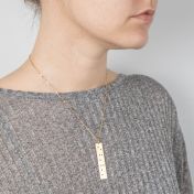 Name and Braille Symmetry Engraved Necklace