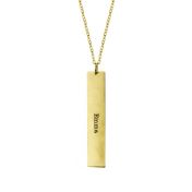 Name and Braille Symmetry Engraved Necklace