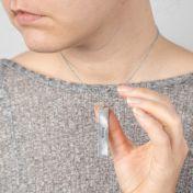 Name and Braille Symmetry Engraved Necklace - sterling silver