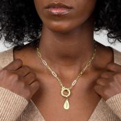Large Drop Name Charm [18K Gold Plated]