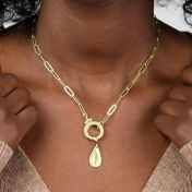 Large Drop Name Charm [18K Gold Plated]