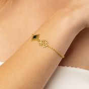 Tree of Life Name Bracelet with Nano Bible [18K Gold Plated]