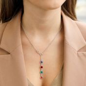 Shining Stars Infinity Birthstone Necklace [Sterling Silver]